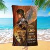The Lion And Lamb Be Still And Know That I Am God Beach Towel, Christian Beach Towel, Beach Towel The Lion And Lamb Be Still And Know That I Am God Beach Towel, Christian Beach Towel, Beach Towel