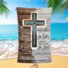 The Old Rugged Cross Warrior Of God Knight Beach Towel, Christian Beach Towel, Beach Towel