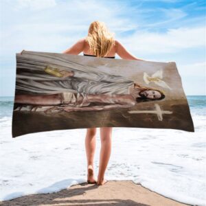 The Return Of Christ Jesus Beach Towel,&hellip;