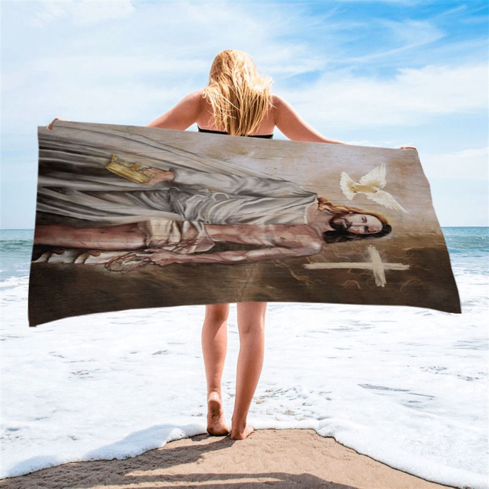 The Return Of Christ Jesus Beach Towel, Christian Beach Towel, Beach Towel