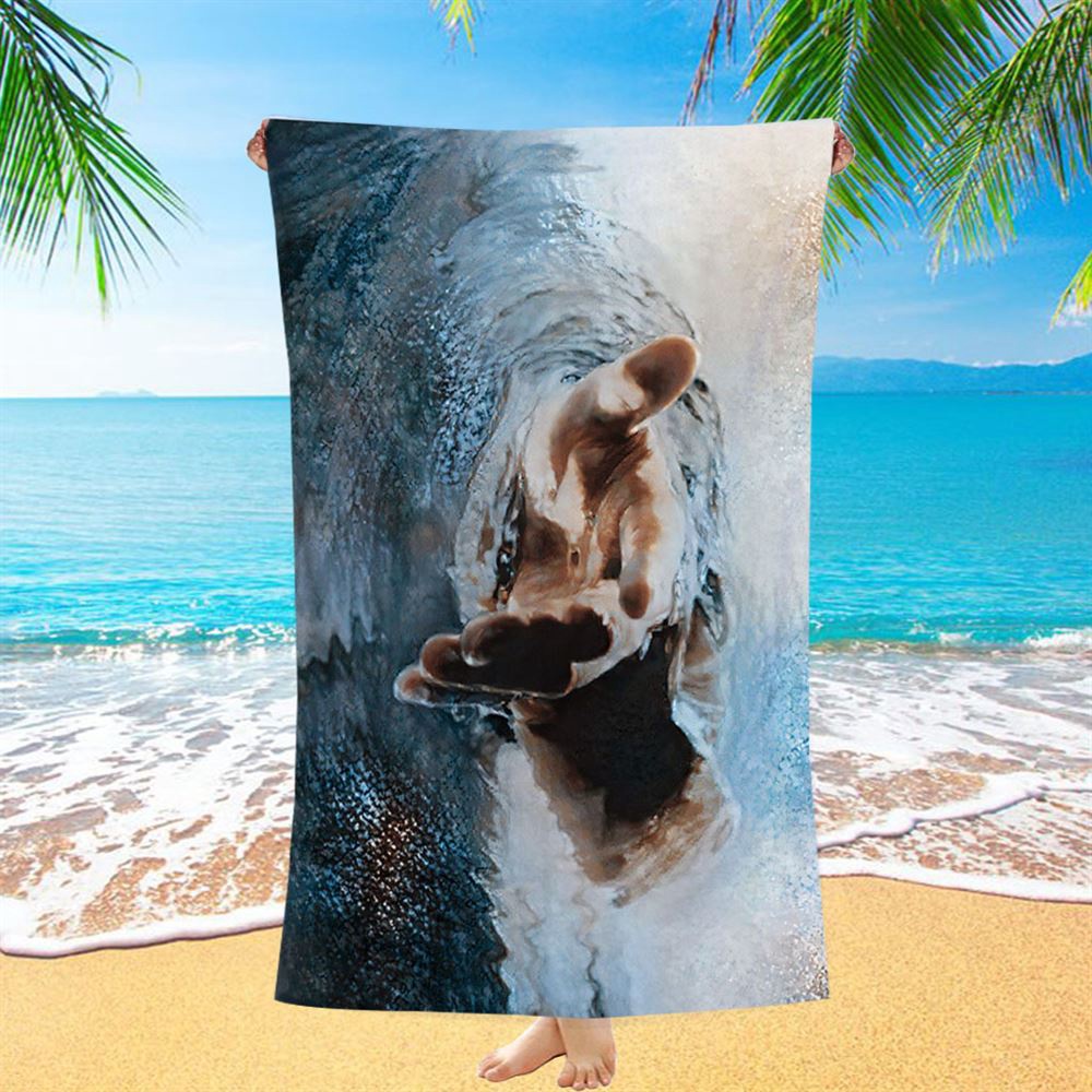The Saving Hand Of God Beach Towel, Christian Beach Towel, Beach Towel