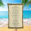 The Ten Commandments Beach Towel For Classroom Church Sunday School Or Homeschool, Christian Beach Towel, Beach Towel
