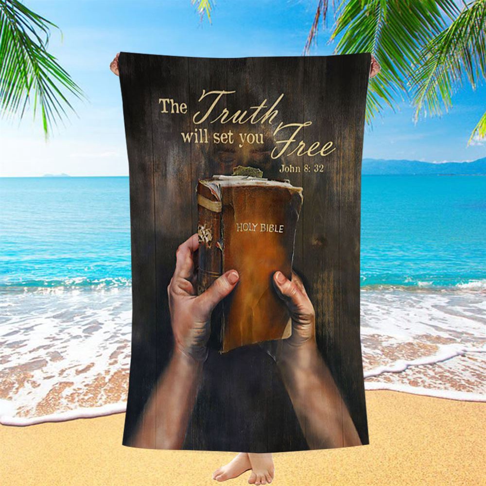 The Truth Will Set You Free Beach Towel, Christian Beach Towel, Beach Towel