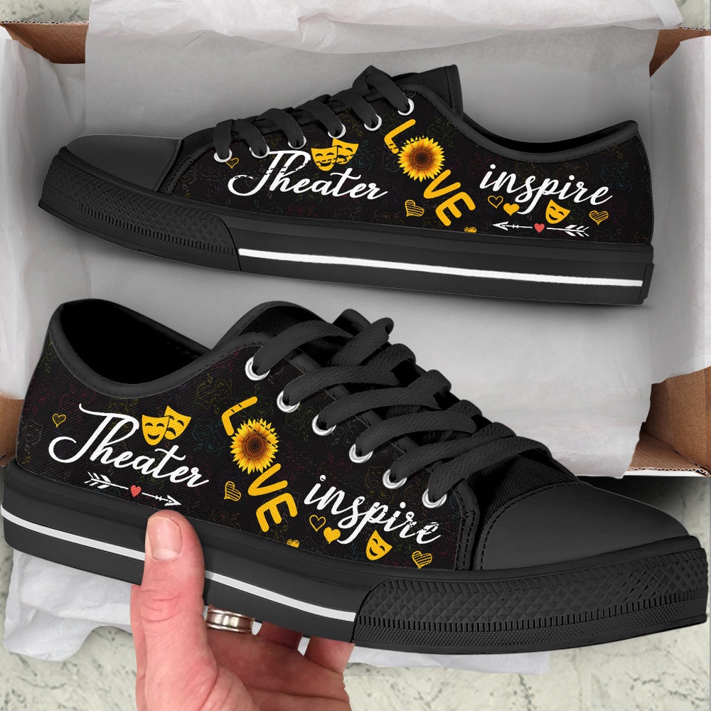 Theater Love Inspire Low Top Shoes, Low Top Designer Shoes, Low Top Sneakers