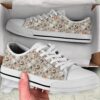 Trendy Canvas Print Lowtop Shoes Bookshelf Hat Low Top, Low Top Designer Shoes, Low Top Sneakers