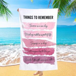 Things To Rememver Beach Towel, Girls, Teens,&hellip;