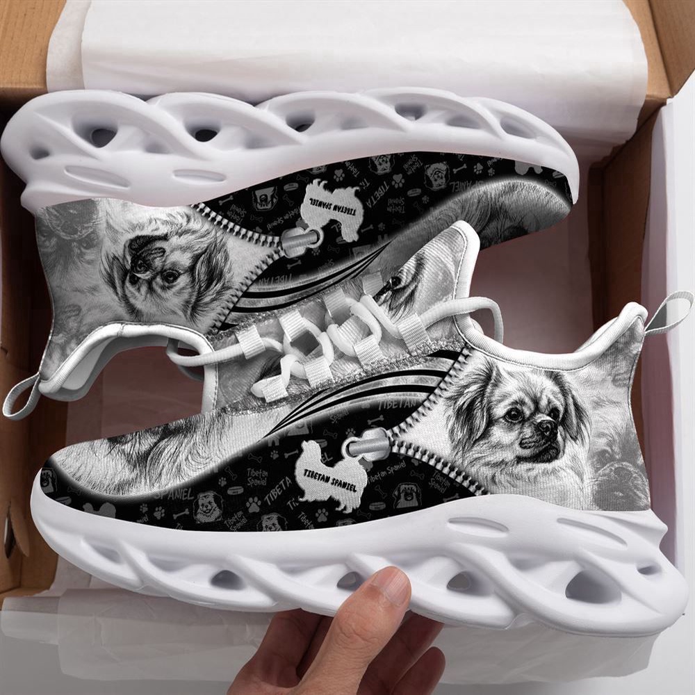 Tibetan Spaniel Sketch Max Soul Shoes Kid, Max Soul Sneakers, Max Soul Shoes