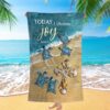 Today I Choose Joy Brilliant Tulip Beach Towel, Christian Beach Towel, Beach Towel