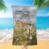 Today I Choose Joy Daisy Flower Butterfly Beach Towel, Christian Beach Towel, Beach Towel