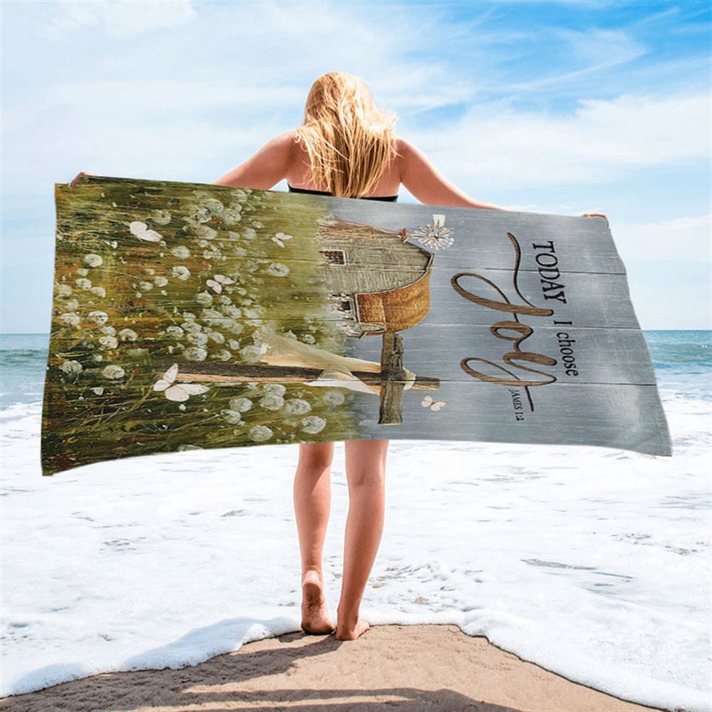 Today I Choose Joy Dandelion Field Beach Towel, Christian Beach Towel, Beach Towel Today I Choose Joy Dandelion Field Beach Towel, Christian Beach Towel, Beach Towel