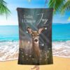 Today I Choose Joy Flower Butterfly Beach Towel, Christian Beach Towel, Beach Towel
