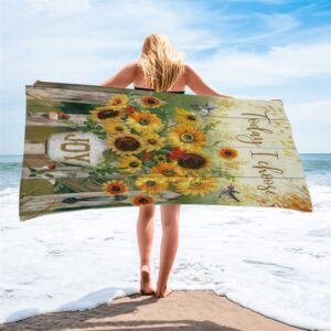 Today I Choose Joy Hummingbird Sunflower Beach&hellip;