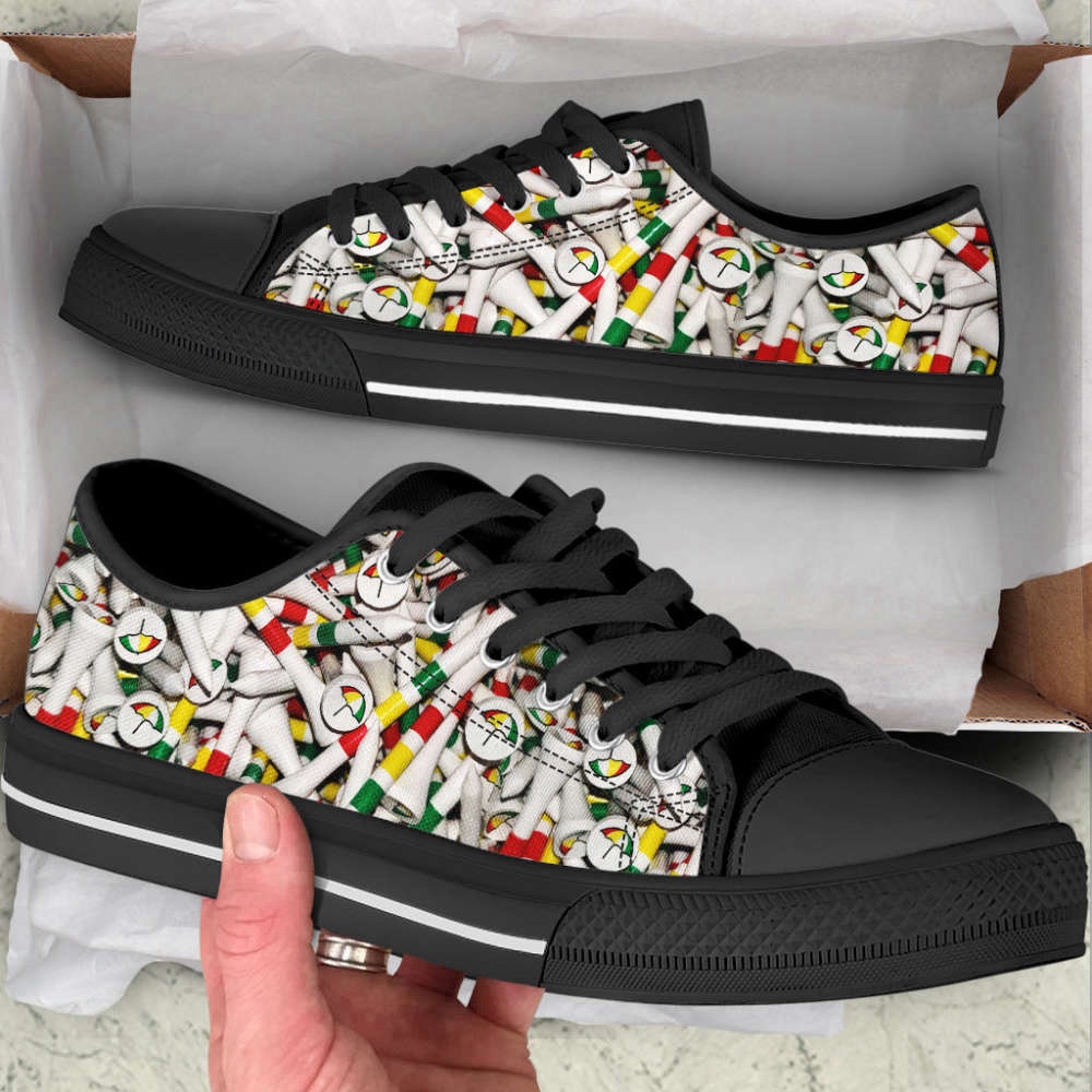 Trendy Golf Tee Low Top Shoes Canvas Print, Low Top Sneakers, Sneakers Low Top