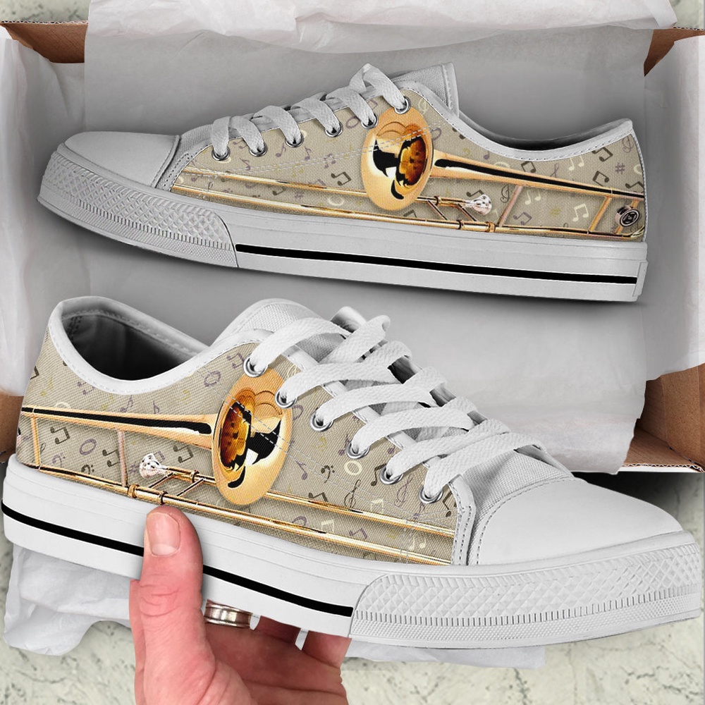 Trombone Classic Low Top Music Shoes, Low Top Designer Shoes, Low Top Sneakers