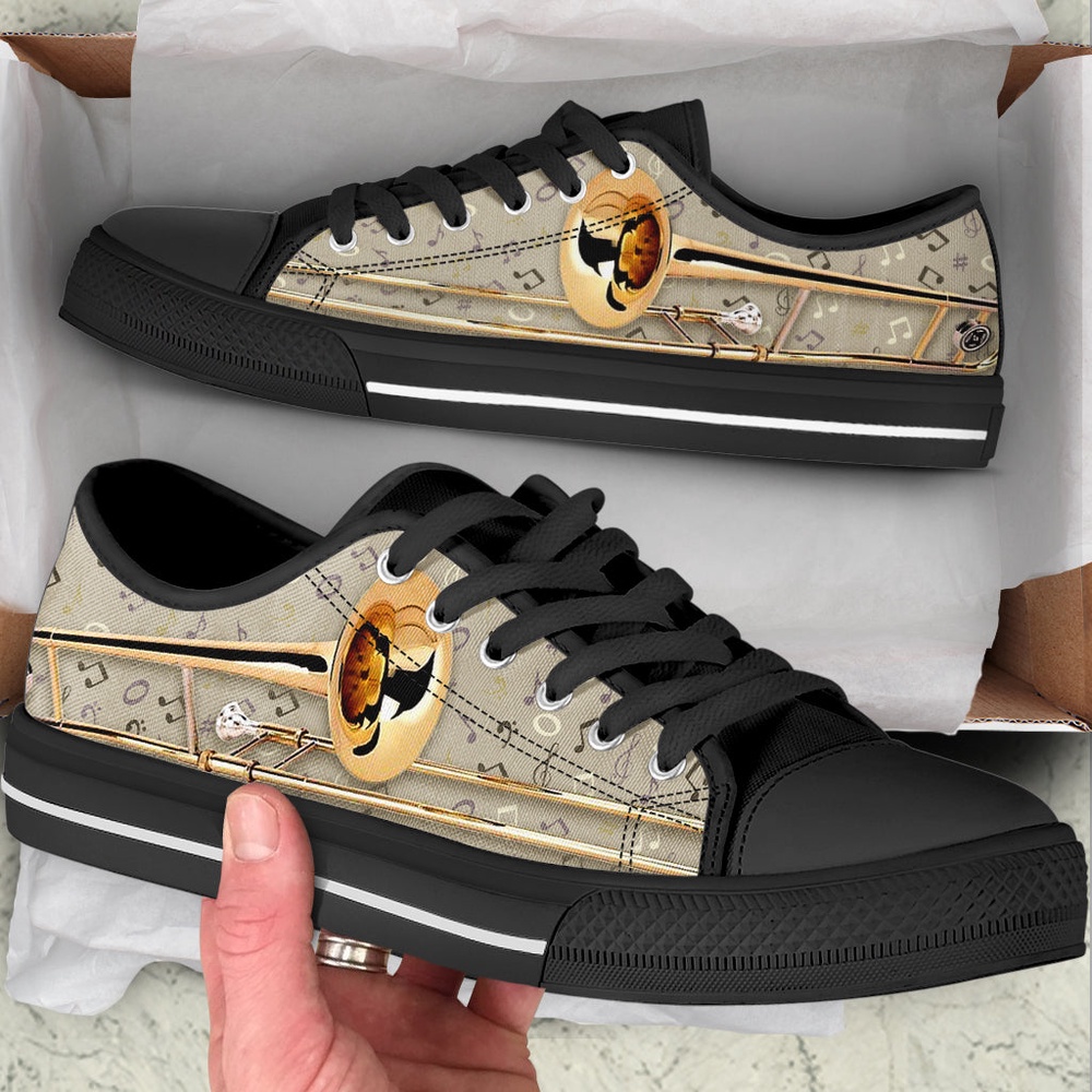 Trombone Classic Low Top Music Shoes, Low Top Designer Shoes, Low Top Sneakers