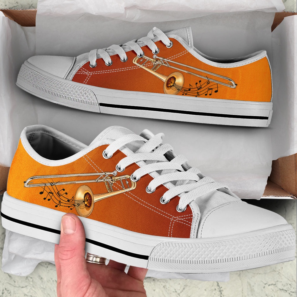 Trombone Free Color Low Top Music Shoes, Low Top Designer Shoes, Low Top Sneakers