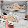 Trombone Glitter Pattern Low Top Music Shoes, Low Top Designer Shoes, Low Top Sneakers