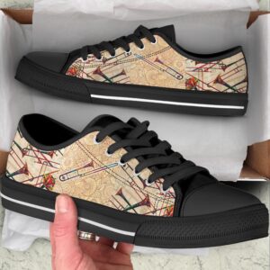 Trombone Hand Painting Low Top Music Shoes,&hellip;
