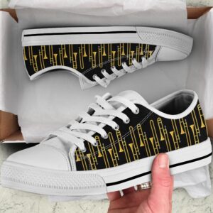 Trombone Pattern Low Top Music Shoes Casual&hellip;