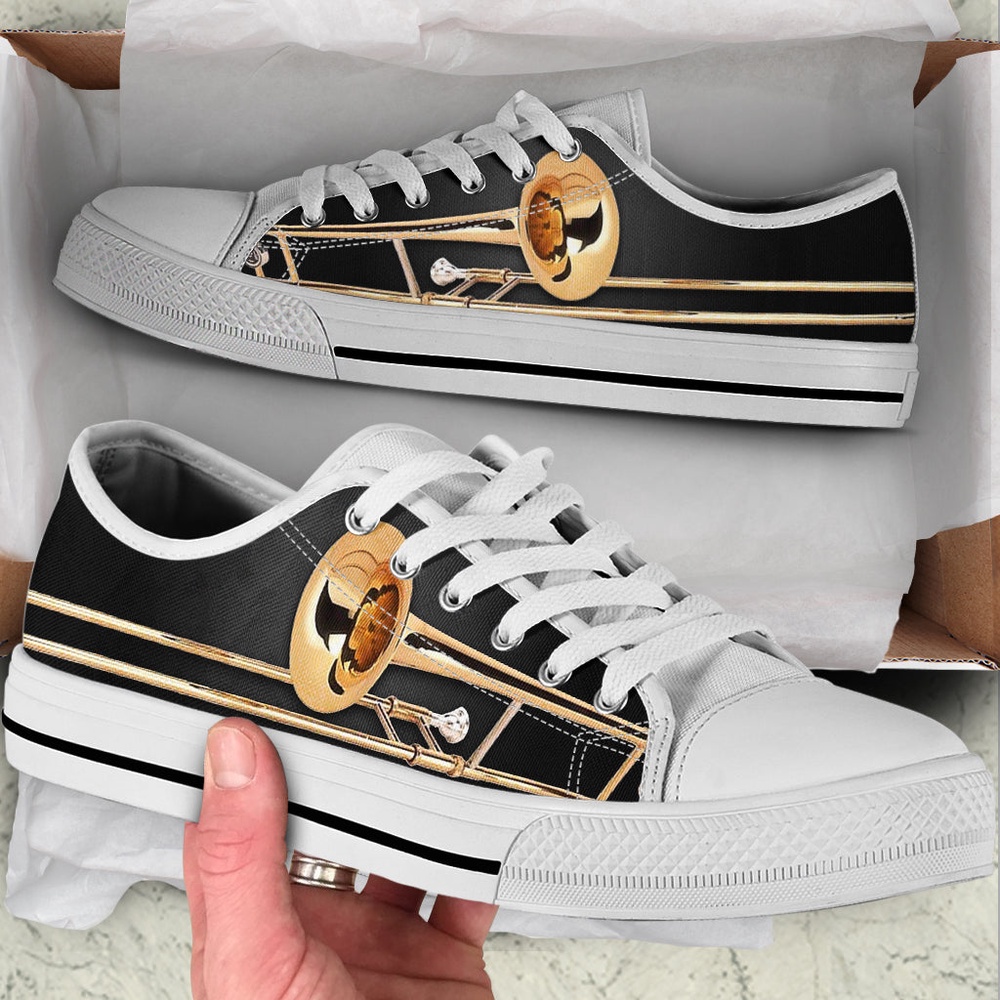 Trombone Shortcut Low Top Music Shoes, Low Top Designer Shoes, Low Top Sneakers
