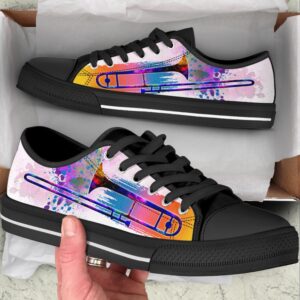 Trombone Splash Watercolor Low Top Music Shoes,&hellip;