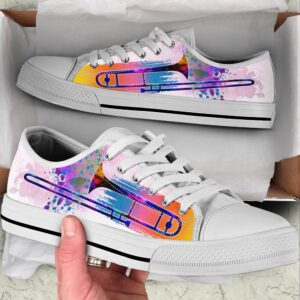 Trombone Splash Watercolor Low Top Music Shoes,&hellip;