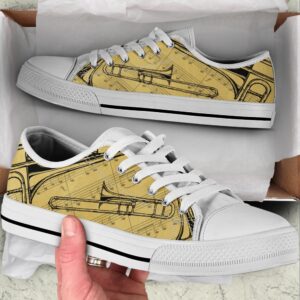 Trombone Vintage Art Low Top Music Shoes,&hellip;