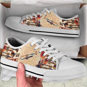 Trumpet Hand Painting Low Top Music Shoes,&hellip;