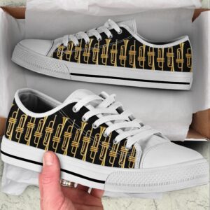 Trumpet Pattern Low Top Music Shoes, Low&hellip;