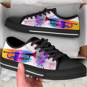 Trumpet Splash Watercolor Low Top Music Shoes,&hellip;