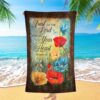 Trust In The Lord Beach Towel, The Life Of Jesus Lion Dove Beach Towel, Christian Beach Towel, Beach Towel