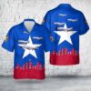 US Air Force Texas Air National Guard 111th Fighter Squadron North American F-51D Mustang Hawaiian Shirt, Texas Hawaii Shirt