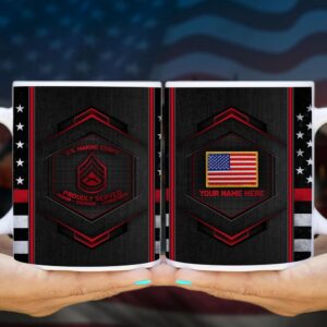 US Marine Corps Military Mug, Custom Veteran&hellip;
