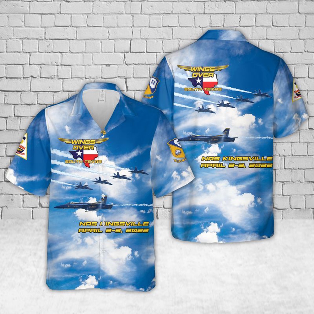 US Navy Blue Angels Wings Over South Texas Air Show Hawaiian Shirt, Texas Hawaii Shirt, Texas Shirt US Navy Blue Angels Wings Over South Texas Air Show Hawaiian Shirt, Texas Hawaii Shirt, Texas Shirt