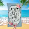 Underestimate A Girl With A Book Beach Towel, Christian Beach Towel, Beach Towel