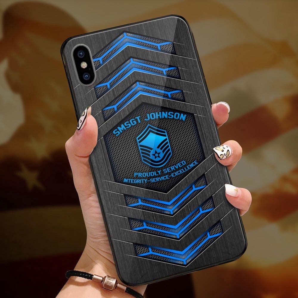 Us Air Force US Military Ranks US Veteran Custom Phone Case All Over Printed, Military Phone Cases, Air Force Phone Case