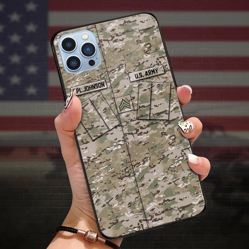 Us Army Veteran Military Phone Case, Camo Phone Case, Custom Gifts For Veteran, Military Phone Cases, Army Phone Case