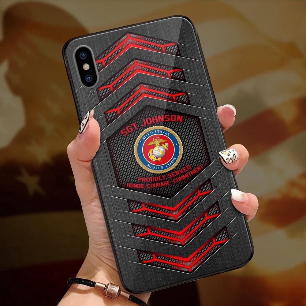Us Marine Corps US Military Us Veteran Custom Phone Case All Over Printed, Veteran Phone Case, Military Phone Cases