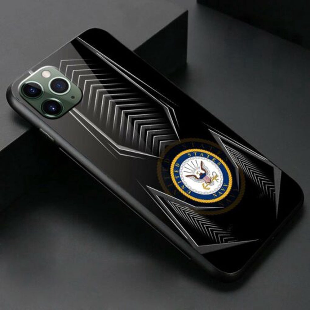 Us Navy Armor Style Phone Case, Veteran Luminous Phone Case, Military Phone Cases, Navy Phone Case