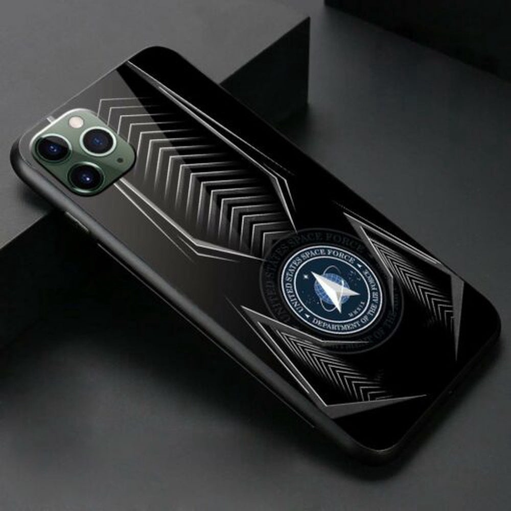 Us Space Force Armor Style Phone Case, Veteran Luminous Phone Case, Veteran Phone Case, Military Phone Cases
