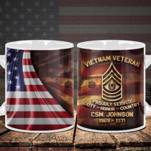 Vietnam Veteran Military Proudly Served, Military Mug&hellip;