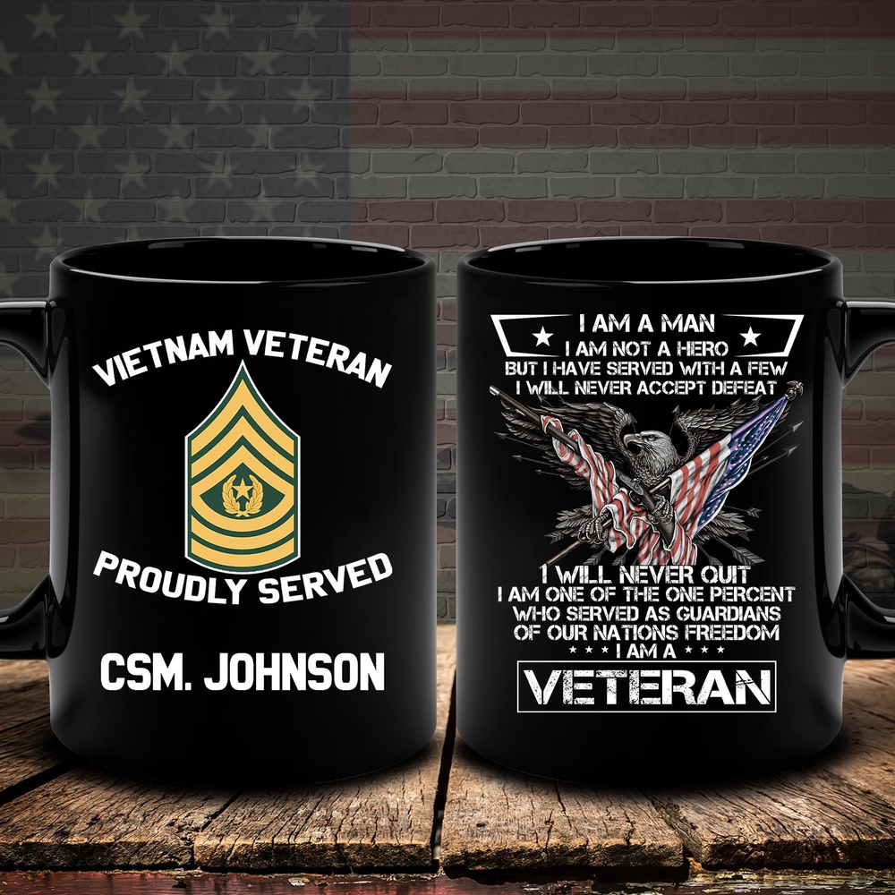 Vietnam Veteran Mug I Am A Man I Am Not A Hero, Veteran Coffee Mugs, Military Mug