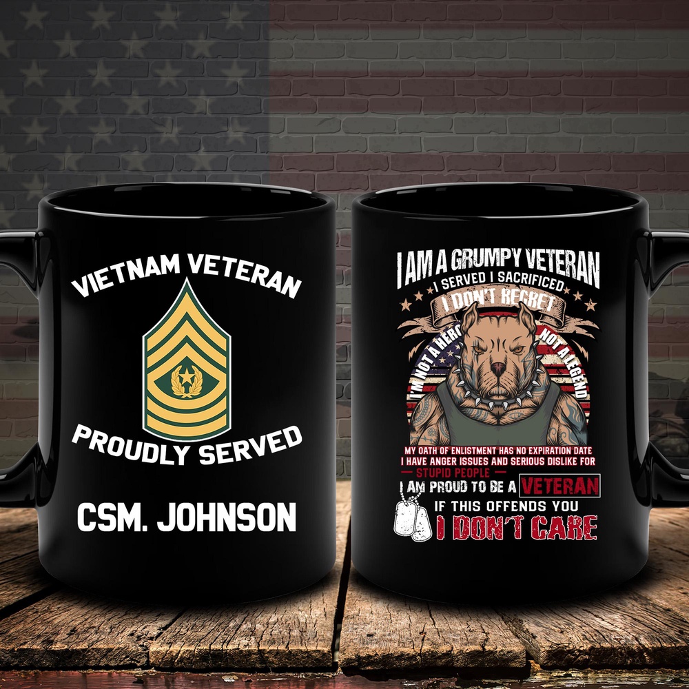 Vietnam Veteran Mug I Am Grumpy Veteran, Veteran Coffee Mugs, Military Mug