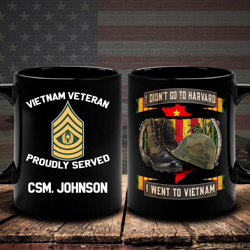 Vietnam Veteran Mug I Didn’t Go To Harvard, Veteran Coffee Mugs, Military Mug
