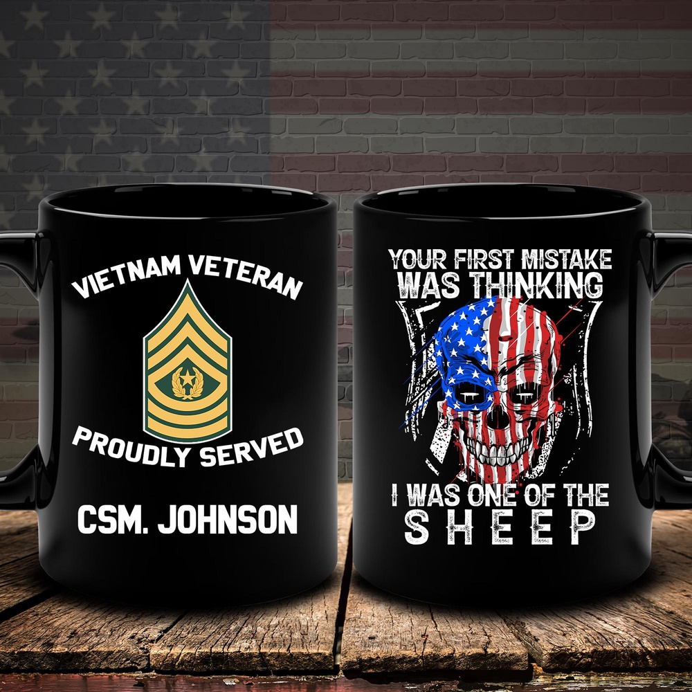 Vietnam Veteran Mug Your First Mistake Was Thinking, Veteran Coffee Mugs, Military Mug