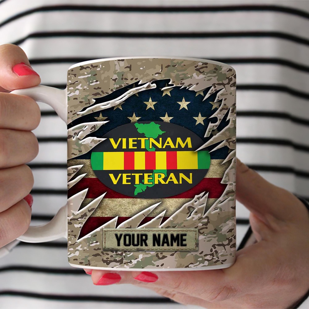 Vietnam Veteran US Military Mug Custom Mug, Veteran Coffee Mugs, Military Mug