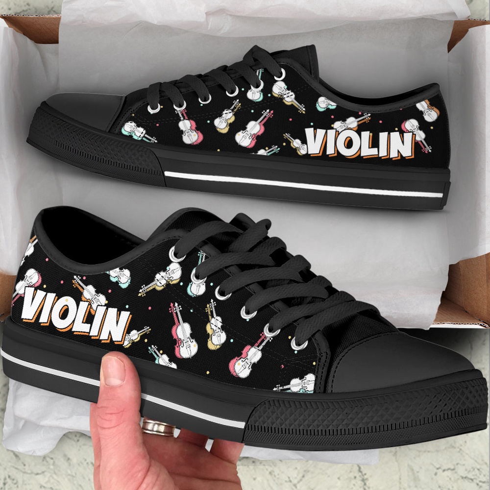 Violin Color Low Top Music Shoes, Low Top Designer Shoes, Low Top Sneakers