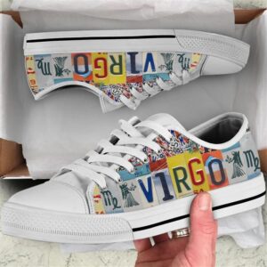 Virgo License Plates Canvas Low Top Shoes,&hellip;