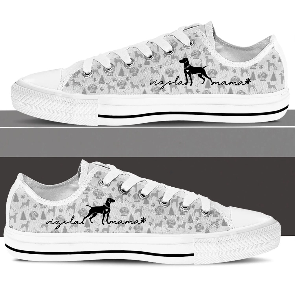 Vizsla Low Top Shoes, Dog Memorial Gift, Designer Low Top Shoes, Low Top Sneakers