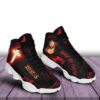 Walk By Faith Jesus Art Basketball Shoes For Men Women, Christian Basketball Shoes, Basketball Shoes 2024